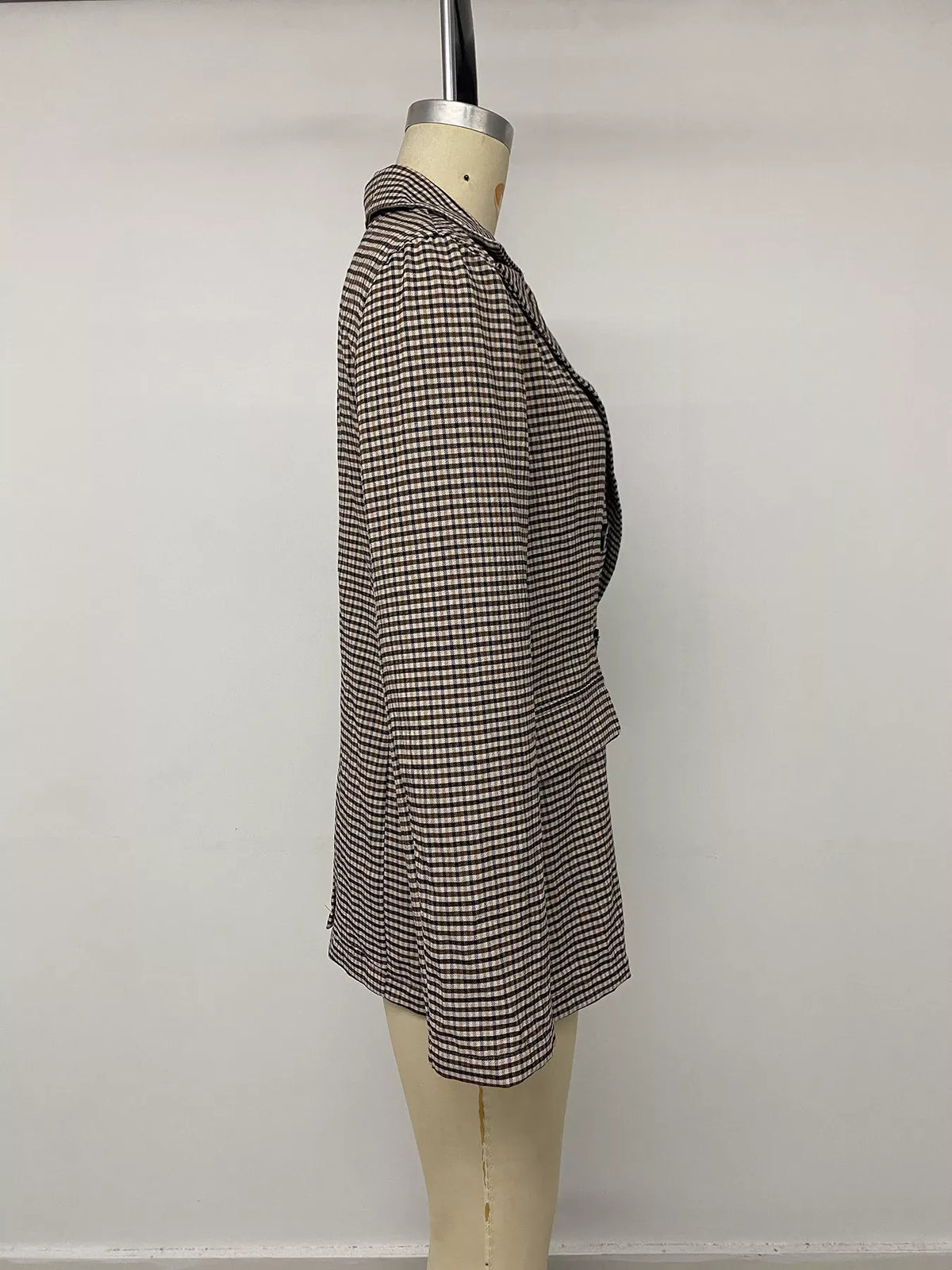 Double-Breasted Plaid Blazer The Nichole Collection - Official Site