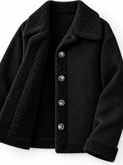 Cashmere-Blend Suede Sherpa Jacket The Nichole Collection