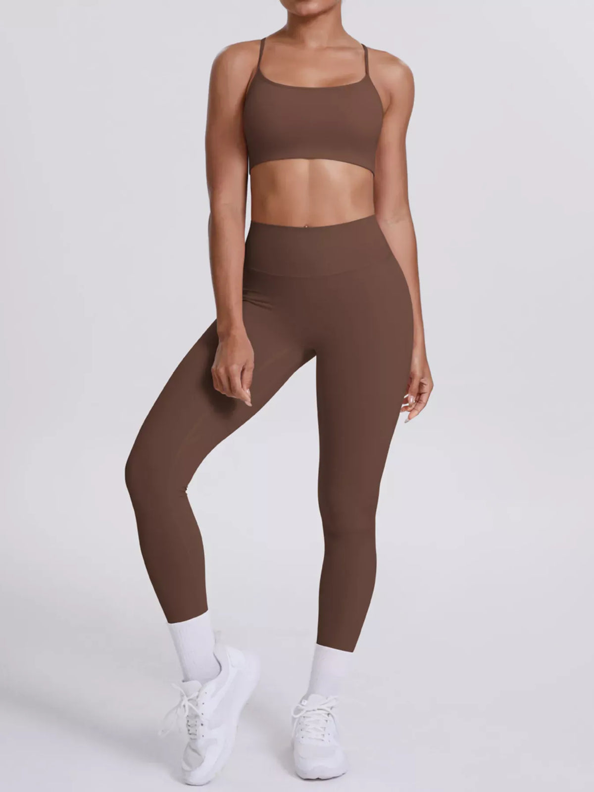Criss-Cross Back Cami and Leggings Active Set The Nichole Collection - Official Site