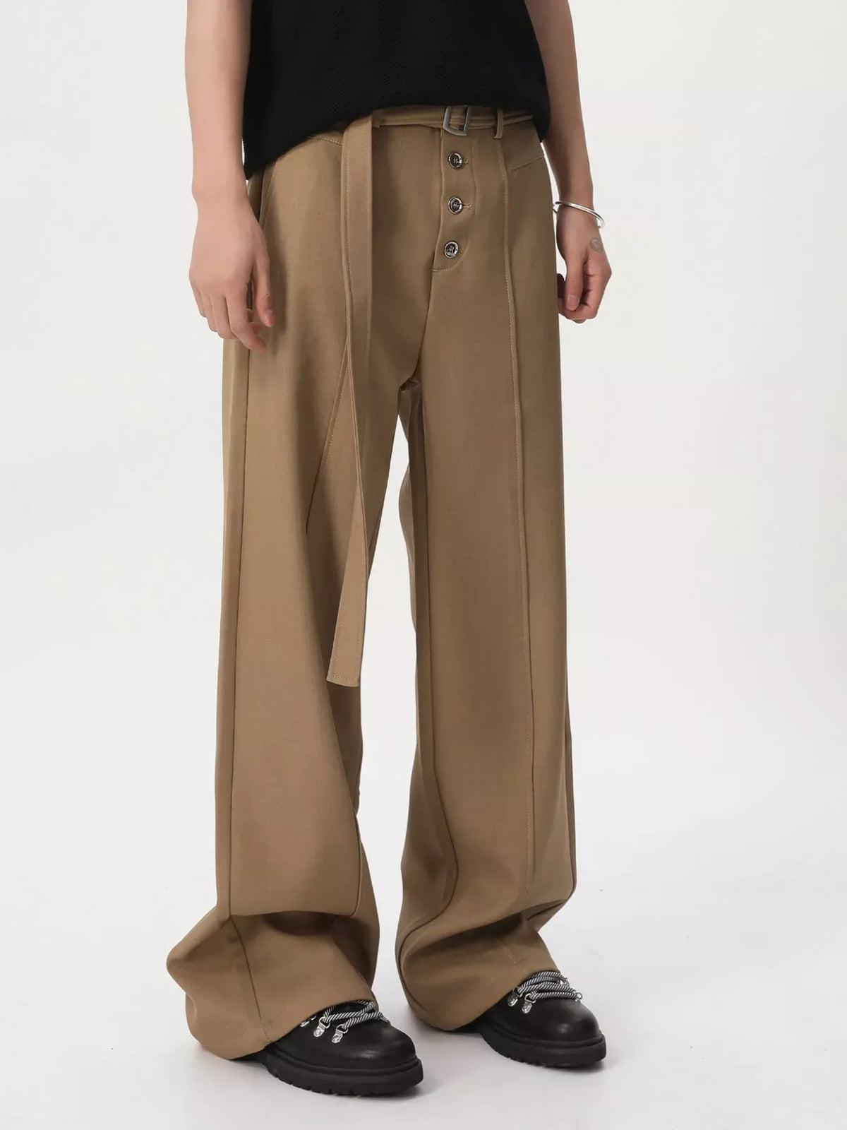 Men's High-Waisted Wide-Leg Pants Jonathan M Collection