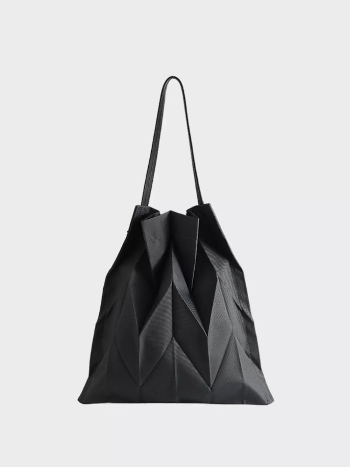 GEOMETRIC PLEATED CANVAS TOTE The Nichole Collection - Official Site