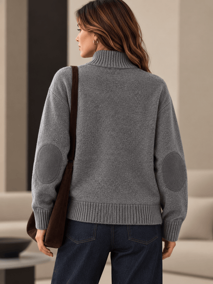 Wool Ribbed-Knit Mock-Neck Cardigan The Nichole Collection - Official Site