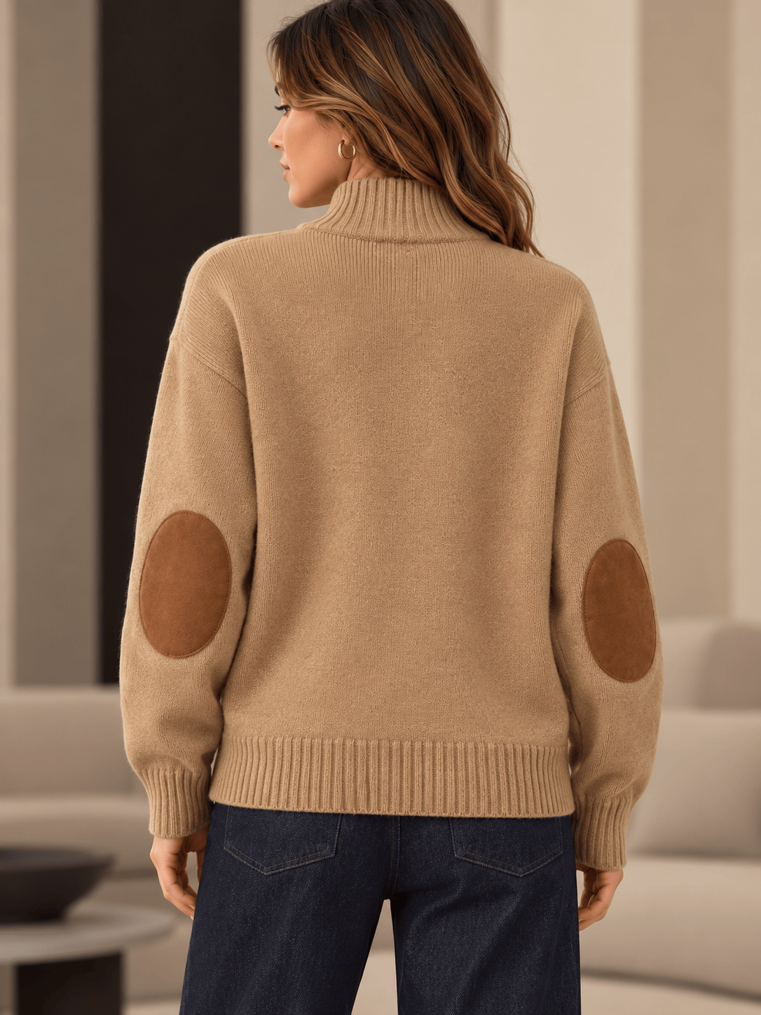 Wool Ribbed-Knit Mock-Neck Cardigan The Nichole Collection - Official Site