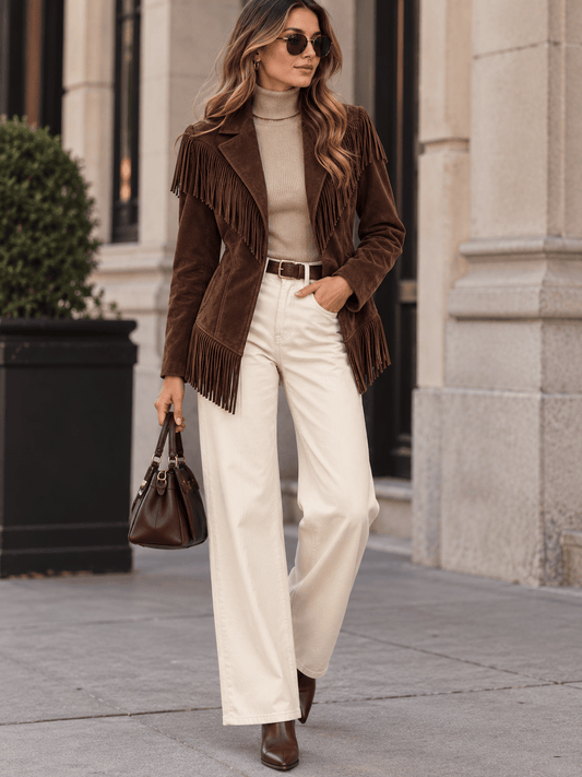 Fringe Lapel Jacket The Nichole Collection - Official Site
