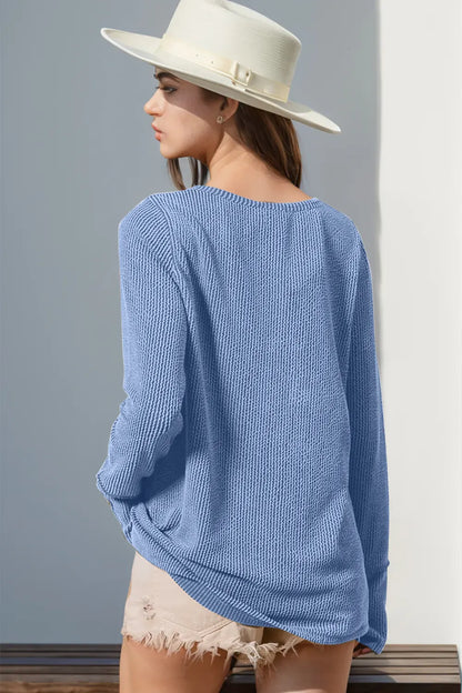 Long Sleeve Tops for Women Crew Neck Casual Knit Pullover The Nichole Collection