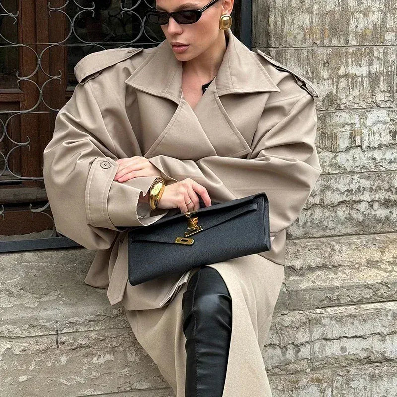 Chelsea Belted Short Trench Coat The Nichole Collection