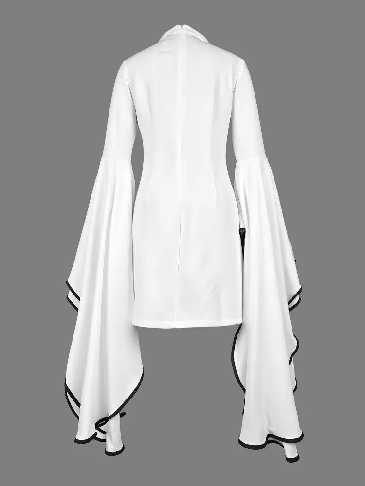 The Valentina Large Flared Sleeve Mini Dress | The Nichole Collection