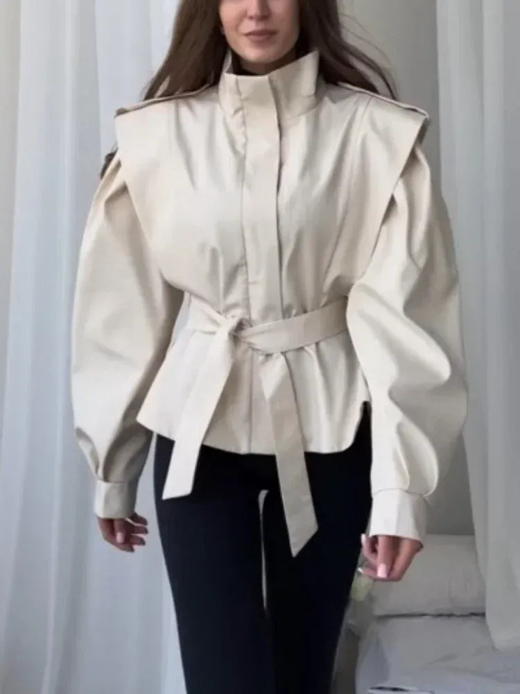 Chelsea Belted Short Trench Coat The Nichole Collection