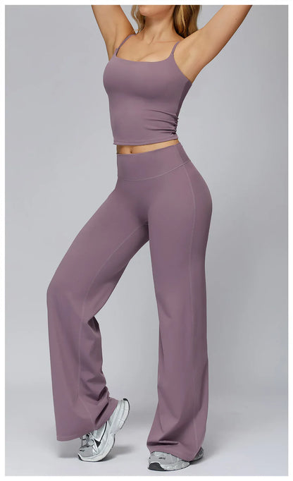 Seamless Tank and High-Waisted Pants Yoga Set The Nichole Collection