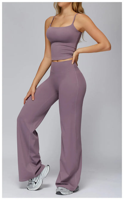 Seamless Tank and High-Waisted Pants Yoga Set The Nichole Collection