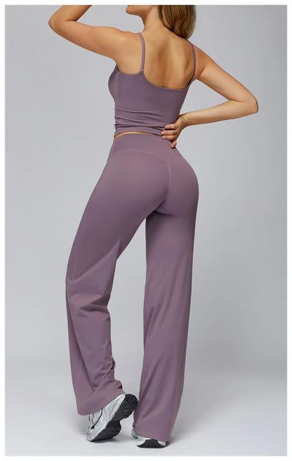 Seamless Tank and High-Waisted Pants Yoga Set The Nichole Collection