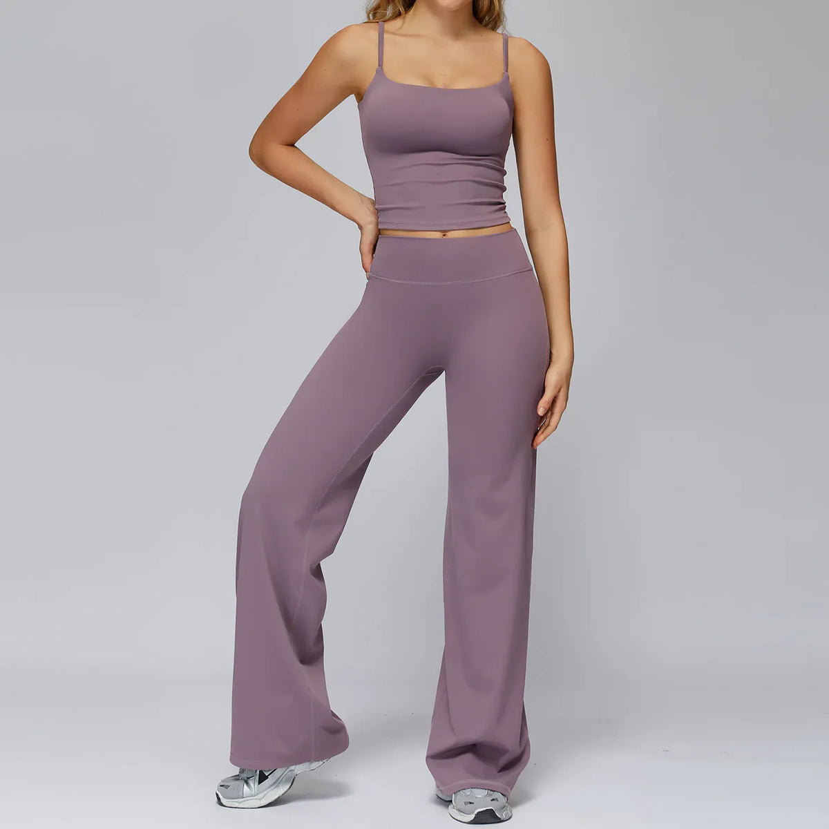 Seamless Tank and High-Waisted Pants Yoga Set The Nichole Collection