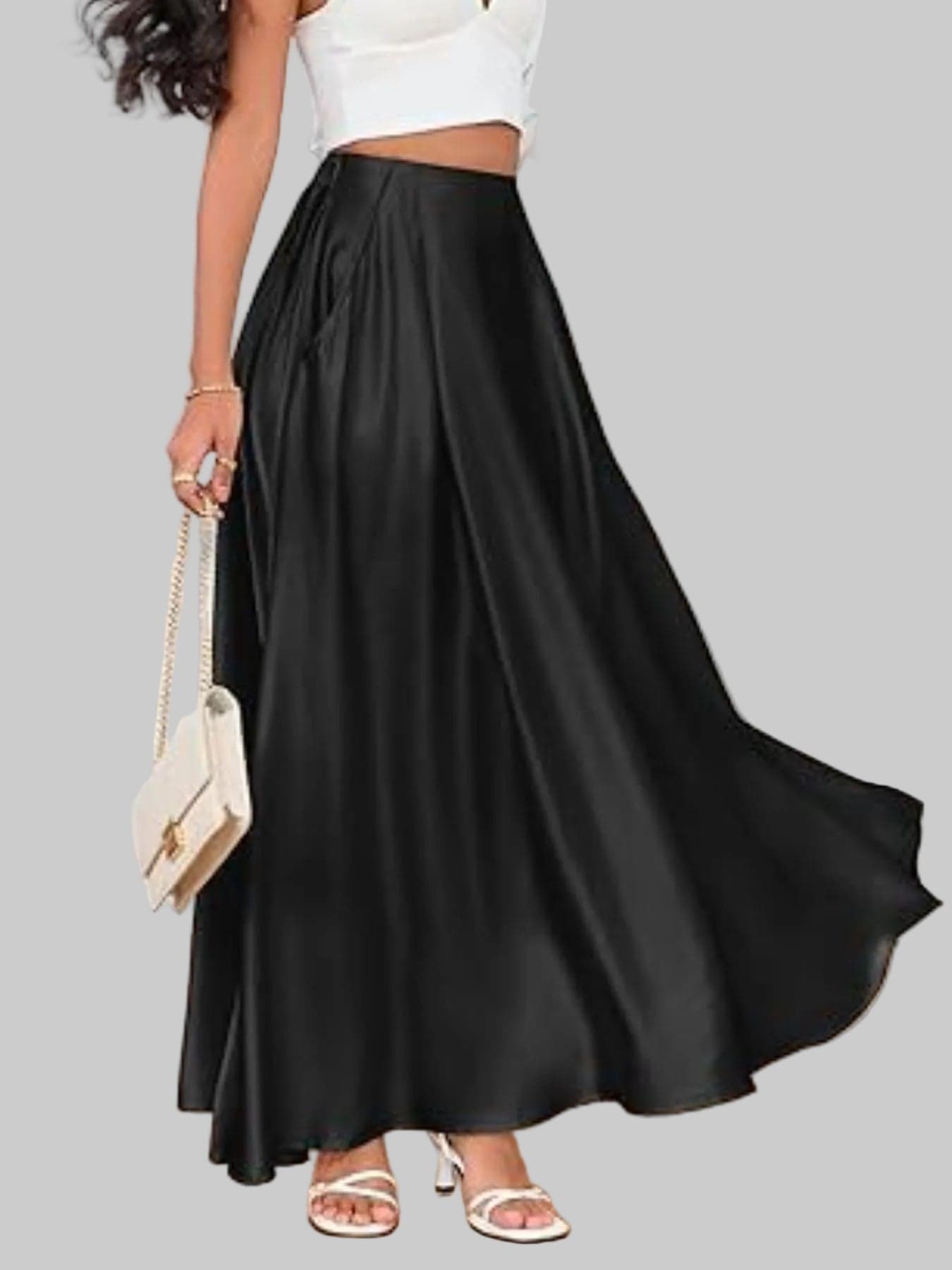 A-Line Maxi Skirt with Pockets The Nichole Collection