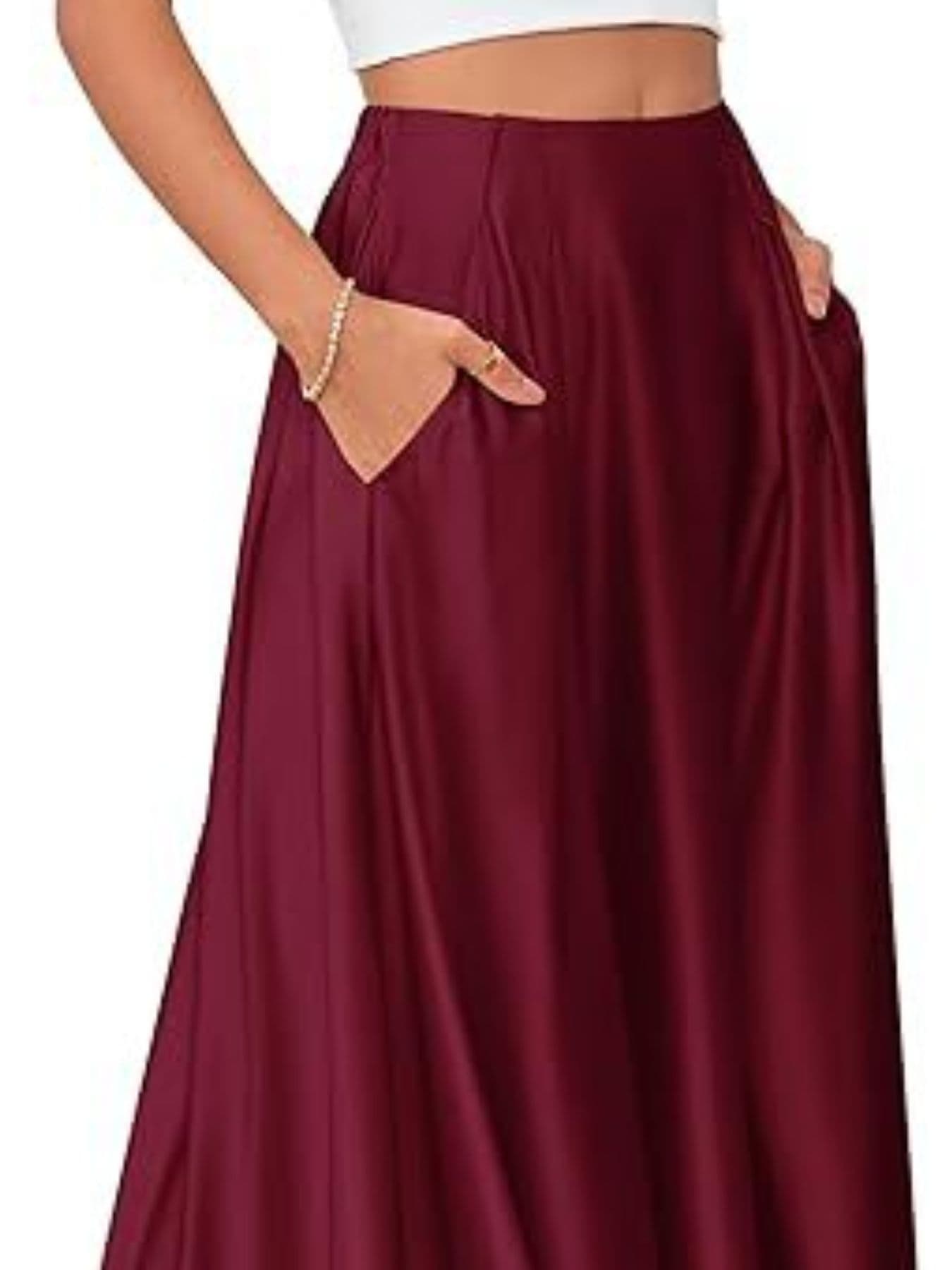 A-Line Maxi Skirt with Pockets The Nichole Collection