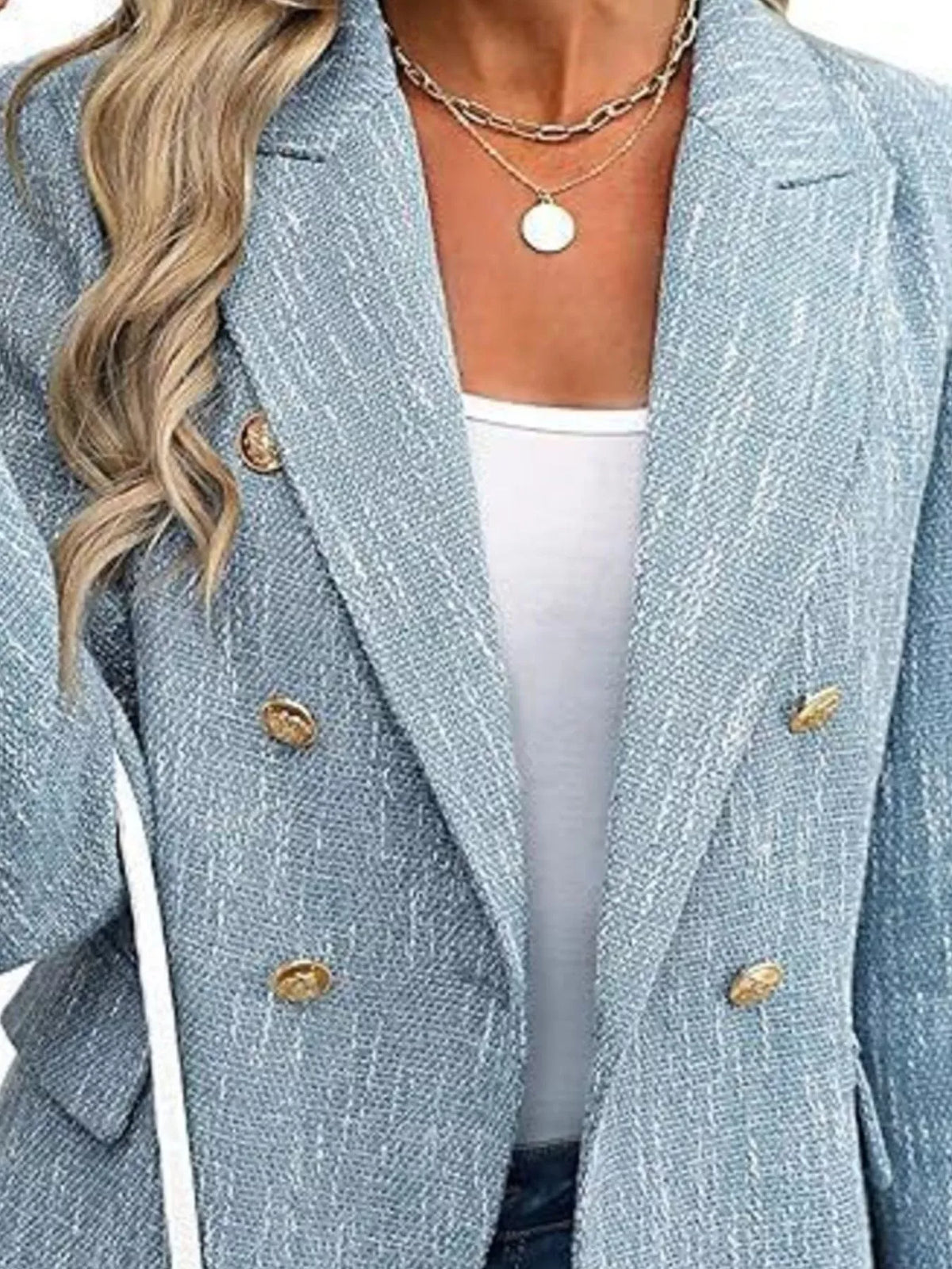 Double-Breasted Lapel-Collar Blazer The Nichole Collection - Official Site