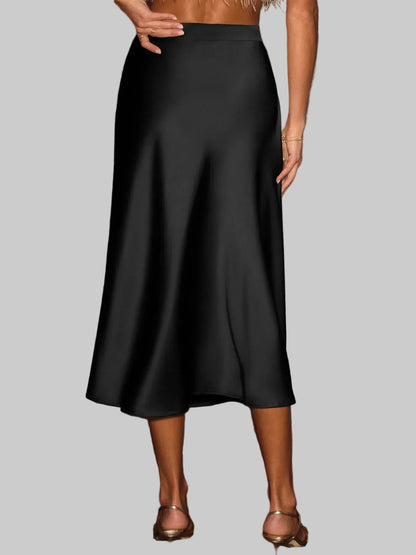 Satin Midi Skirt The Nichole Collection - Official Site