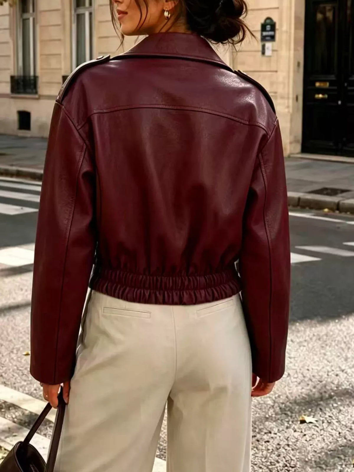 GREENWICH FAUX LEATHER JACKET The Nichole Collection - Official Site