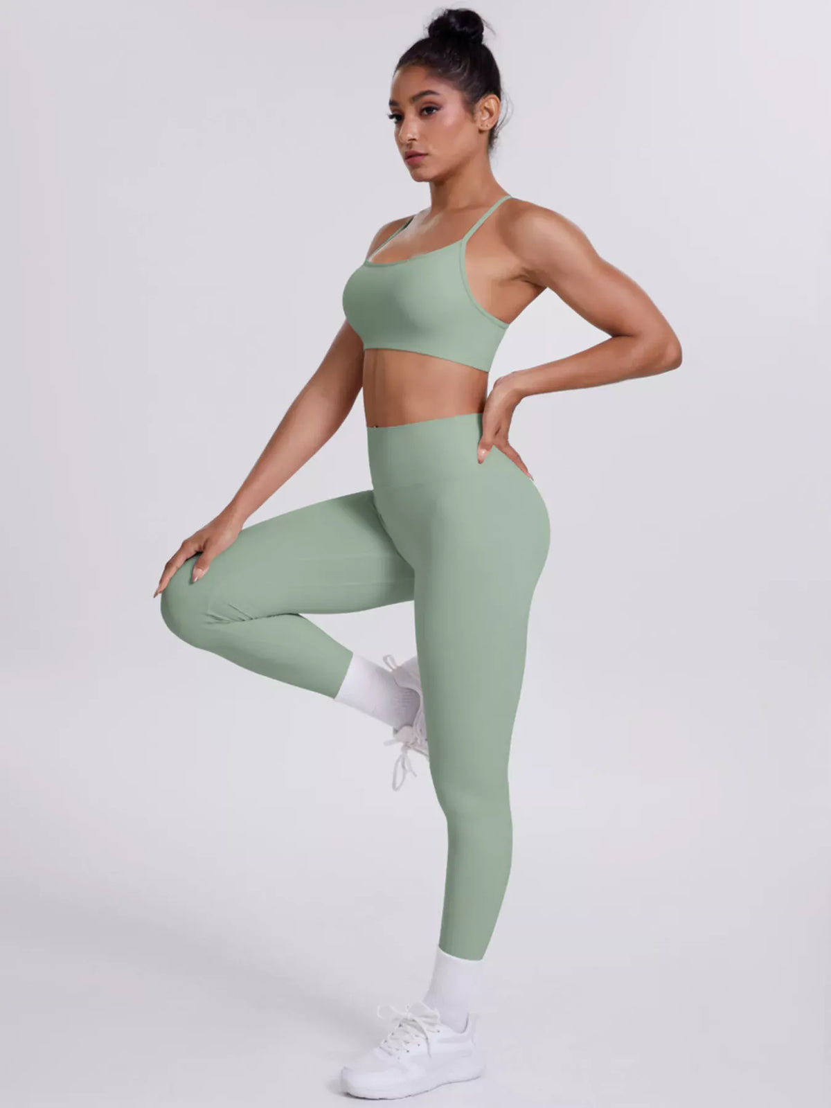Criss-Cross Back Cami and Leggings Active Set The Nichole Collection - Official Site