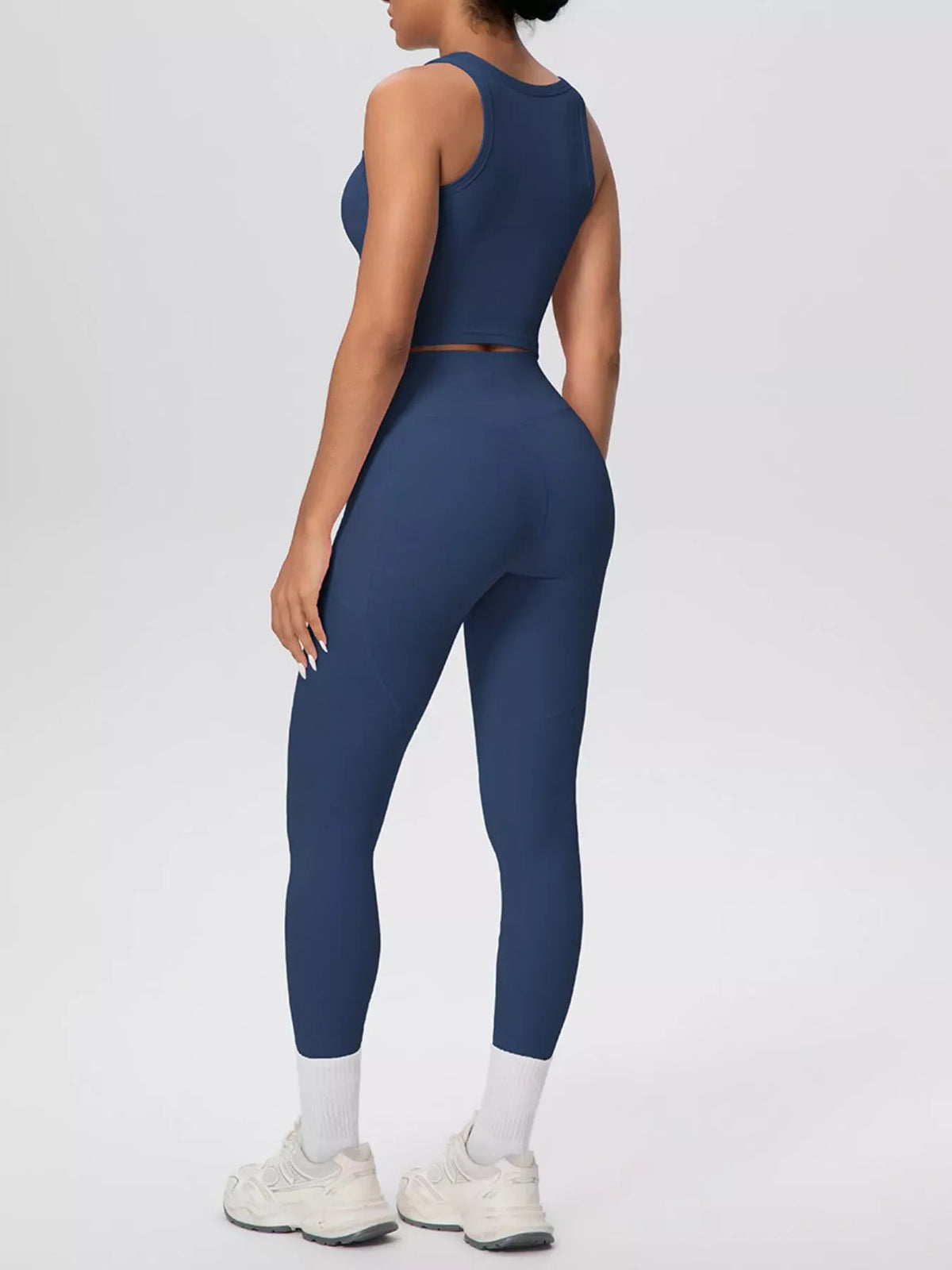 Scoop-Neck Tank and High-Waisted Leggings Active Set The Nichole Collection - Official Site