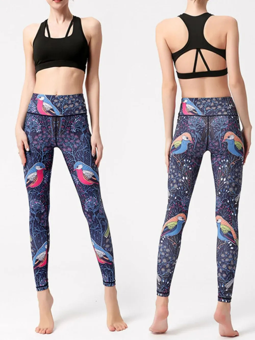 Abstract Printed High Waist Tummy Control Activewear Leggings The Nichole Collection