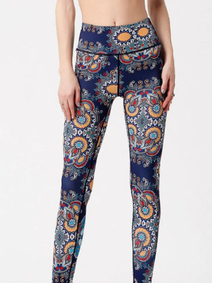 Abstract Printed High Waist Tummy Control Activewear Leggings The Nichole Collection