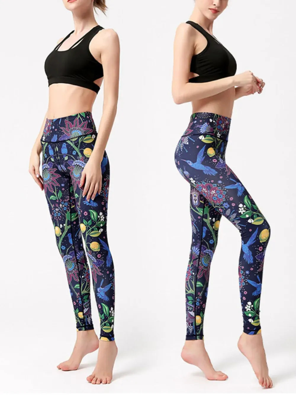 Abstract Printed High Waist Tummy Control Activewear Leggings The Nichole Collection