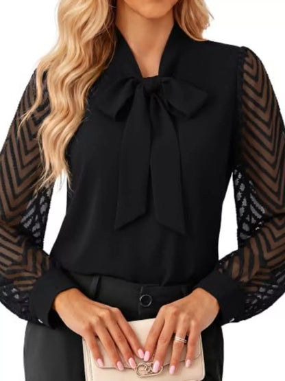 CELINE SHEER CHEVRON BLOUSE The Nichole Collection - Official Site