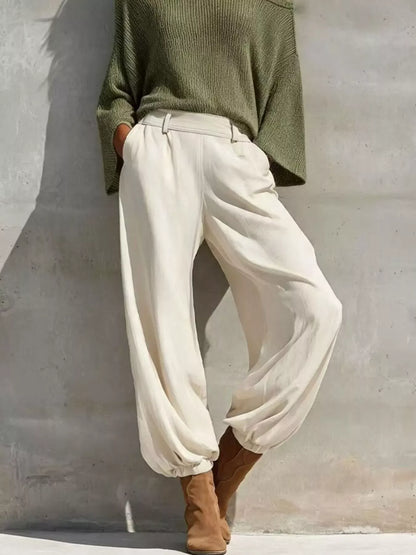 ONE-SHOULDER KNIT TOP & HIGH-WAIST PANTS SET The Nichole Collection - Official Site