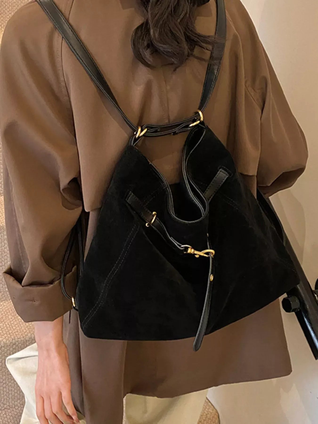 Adjustable Strap Crossbody Bag Black / ONESIZE The Nichole Collection