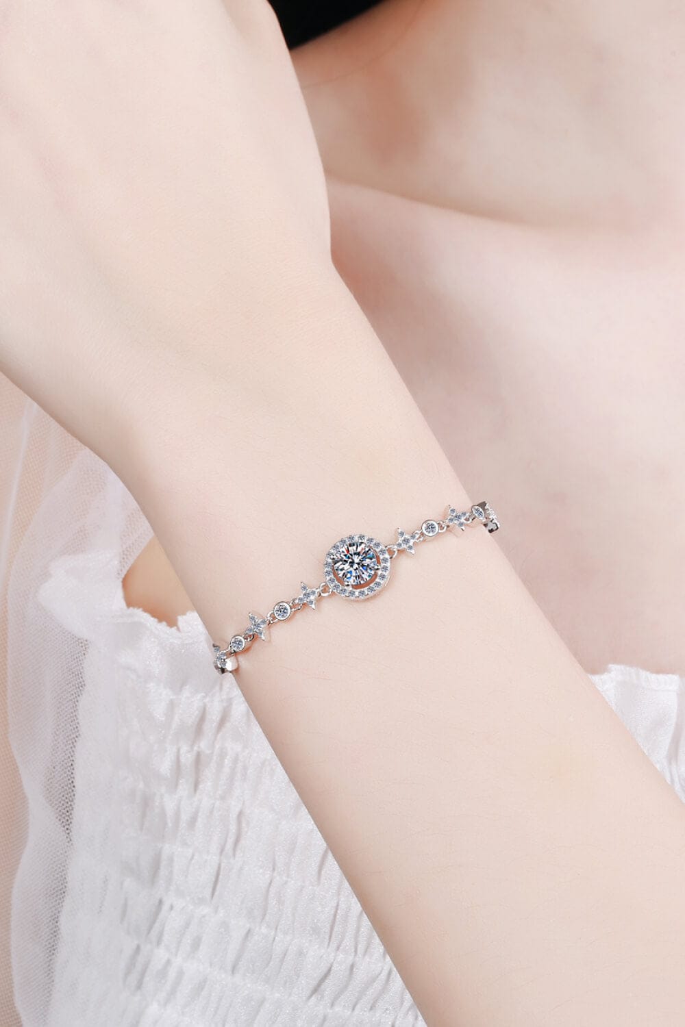 Adored Show You The Way Moissanite Bracelet Silver / One Size The Nichole Collection