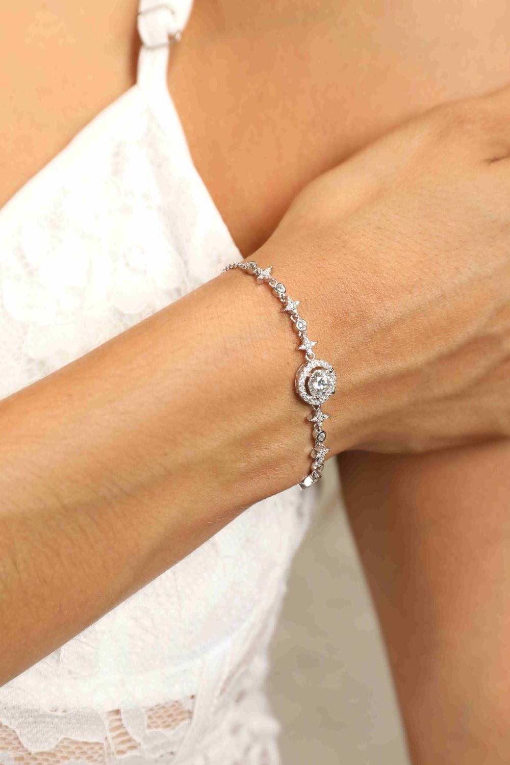 Adored Show You The Way Moissanite Bracelet Silver / One Size The Nichole Collection