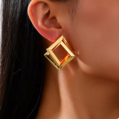 CHELSEA OPEN-SQUARE SCULPTURED EARRINGS The Nichole Collection - Official Site
