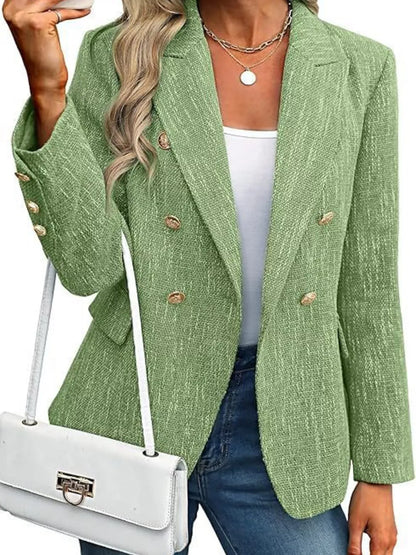Double-Breasted Lapel-Collar Blazer The Nichole Collection - Official Site