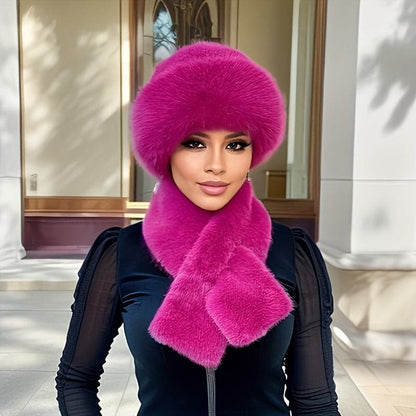 2pcs Set: Cozy Faux Fur Hat & Scarf Combo The Nichole Collection - Official Site