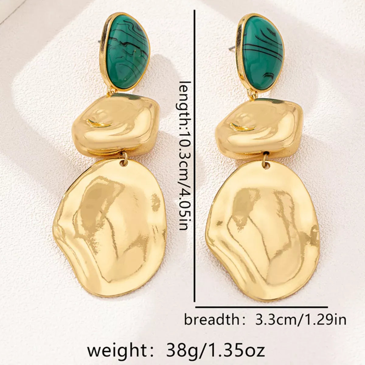ORGANIC CRUMPLED GOLD DROP EARRINGS The Nichole Collection - Official Site