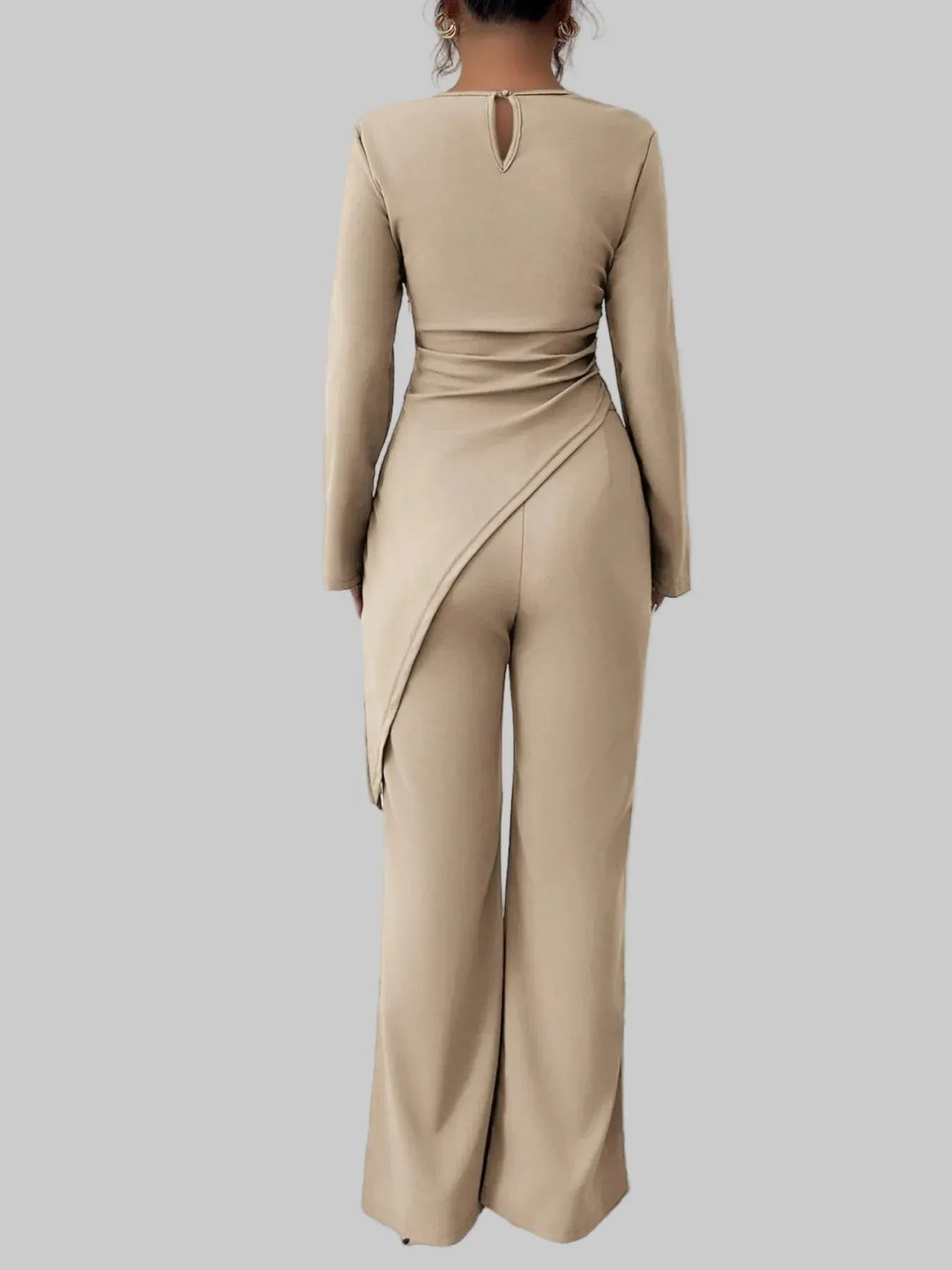 Asymmetric Long Sleeve Top and Pants Set Women's Sets The Nichole Collection