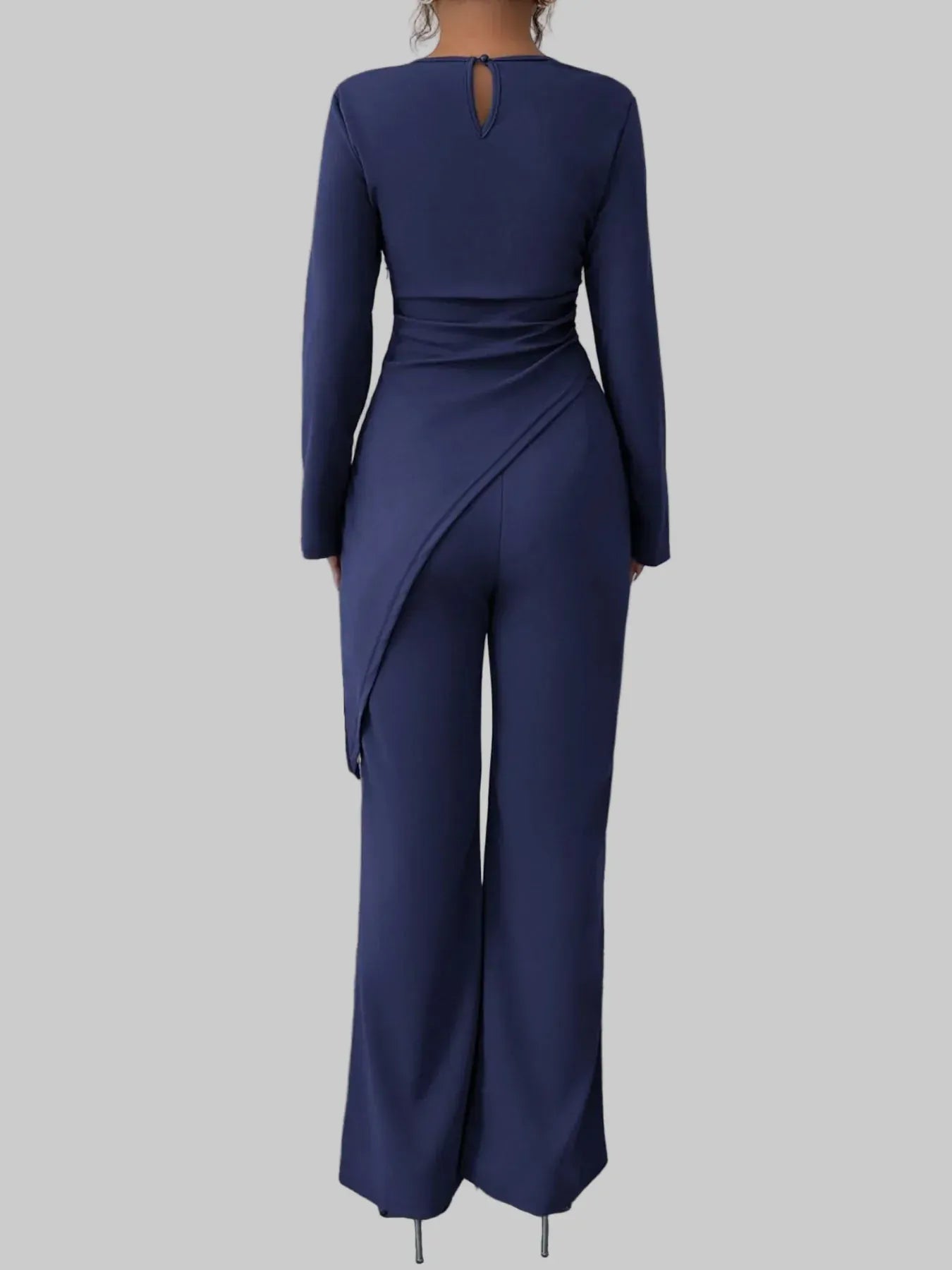 Asymmetric Long Sleeve Top and Pants Set Women's Sets The Nichole Collection