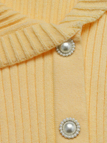 Asymmetrical Ribbed Button Up Cardigan The Nichole Collection