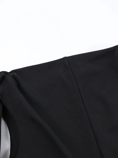 Asymmetrical Tied Sleeveless Maxi Dress Dresses The Nichole Collection