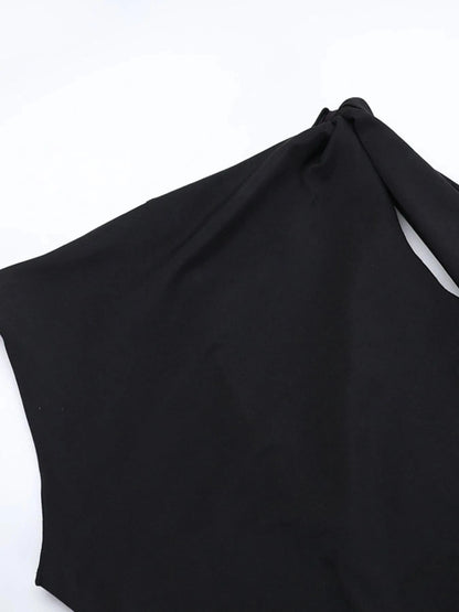 Asymmetrical Tied Sleeveless Maxi Dress Dresses The Nichole Collection