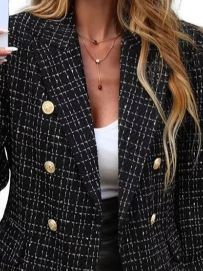 Double-Breasted Lapel-Collar Blazer The Nichole Collection - Official Site