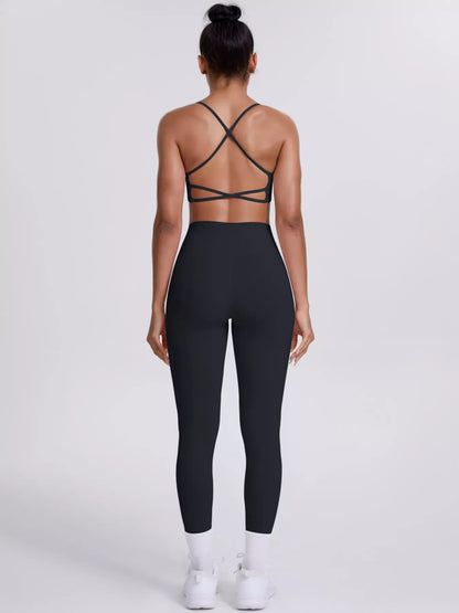 Criss-Cross Back Cami and Leggings Active Set The Nichole Collection - Official Site