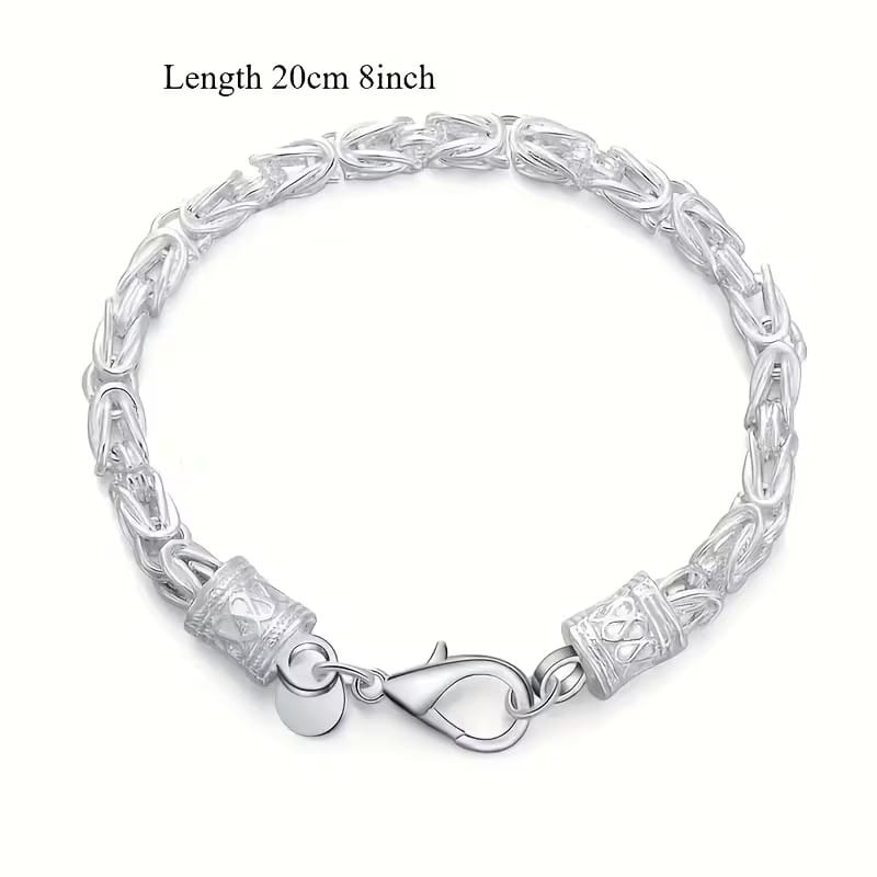 Byzantine Weave 925 Sterling Silver Bracelet