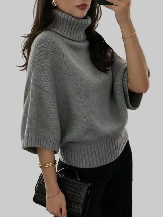 Turtleneck Batwing-Sleeve Sweater The Nichole Collection - Official Site