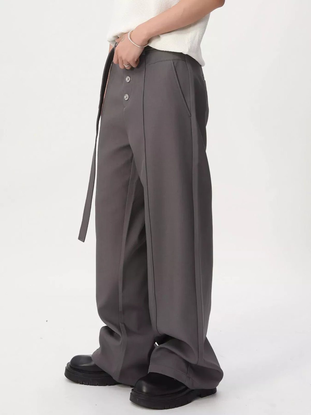 Men's High-Waisted Wide-Leg Pants Jonathan M Collection