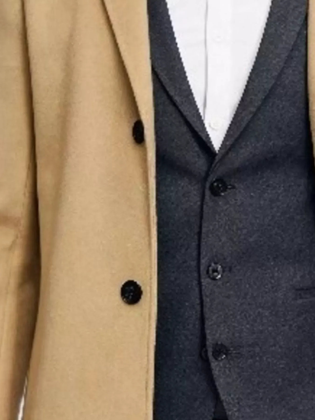 Men's Slim-Fit Lapel-Collar Overcoat Jonathan M Collection