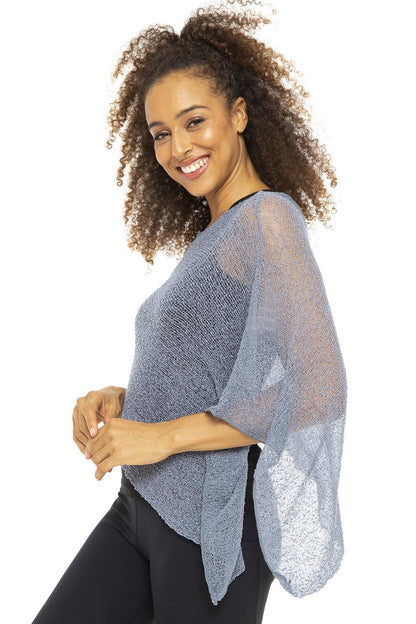 Back From Bali Womens Sheer Poncho Shrug Bolero, Lightweight Summer Shrug Pullover Sweater The Nichole Collection