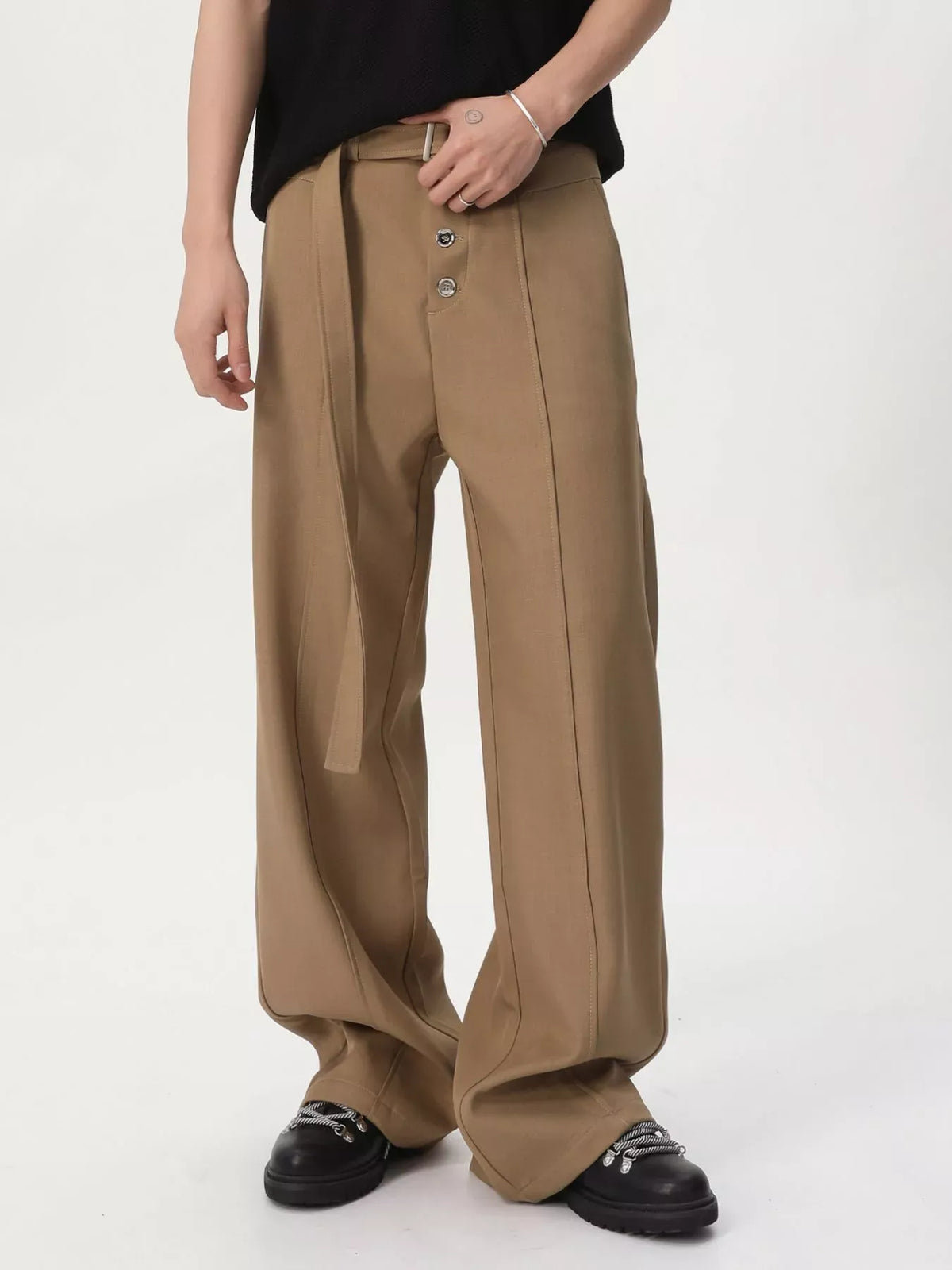 Men's High-Waisted Wide-Leg Pants Jonathan M Collection