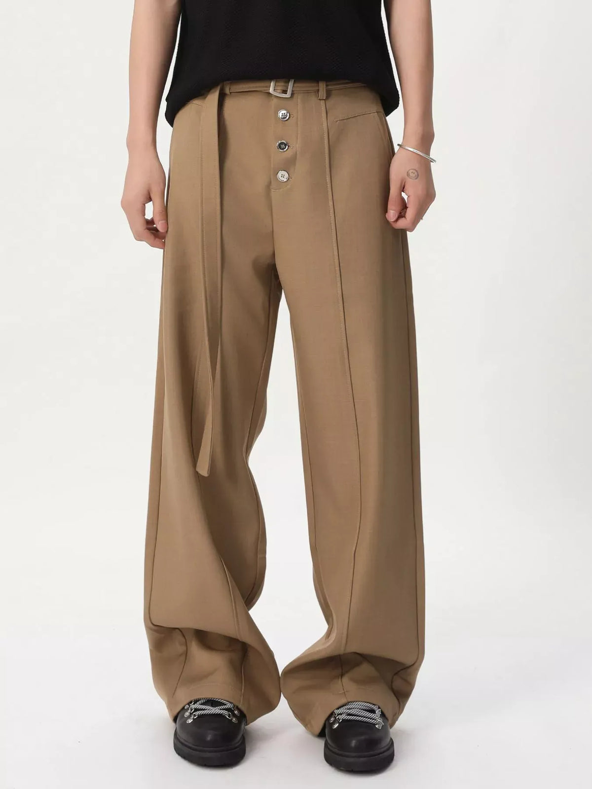 Men's High-Waisted Wide-Leg Pants Jonathan M Collection