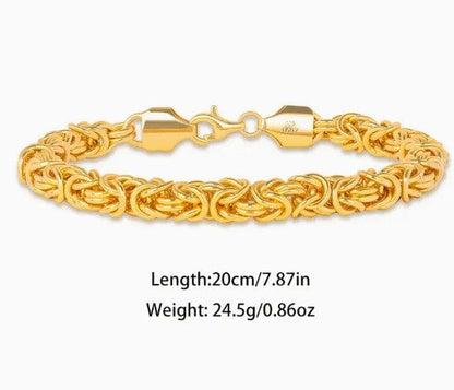 Beautiful 18kt Gold Weave Bracelet – Made in Italy Bracelets Gold / 20cm The Nichole Collection